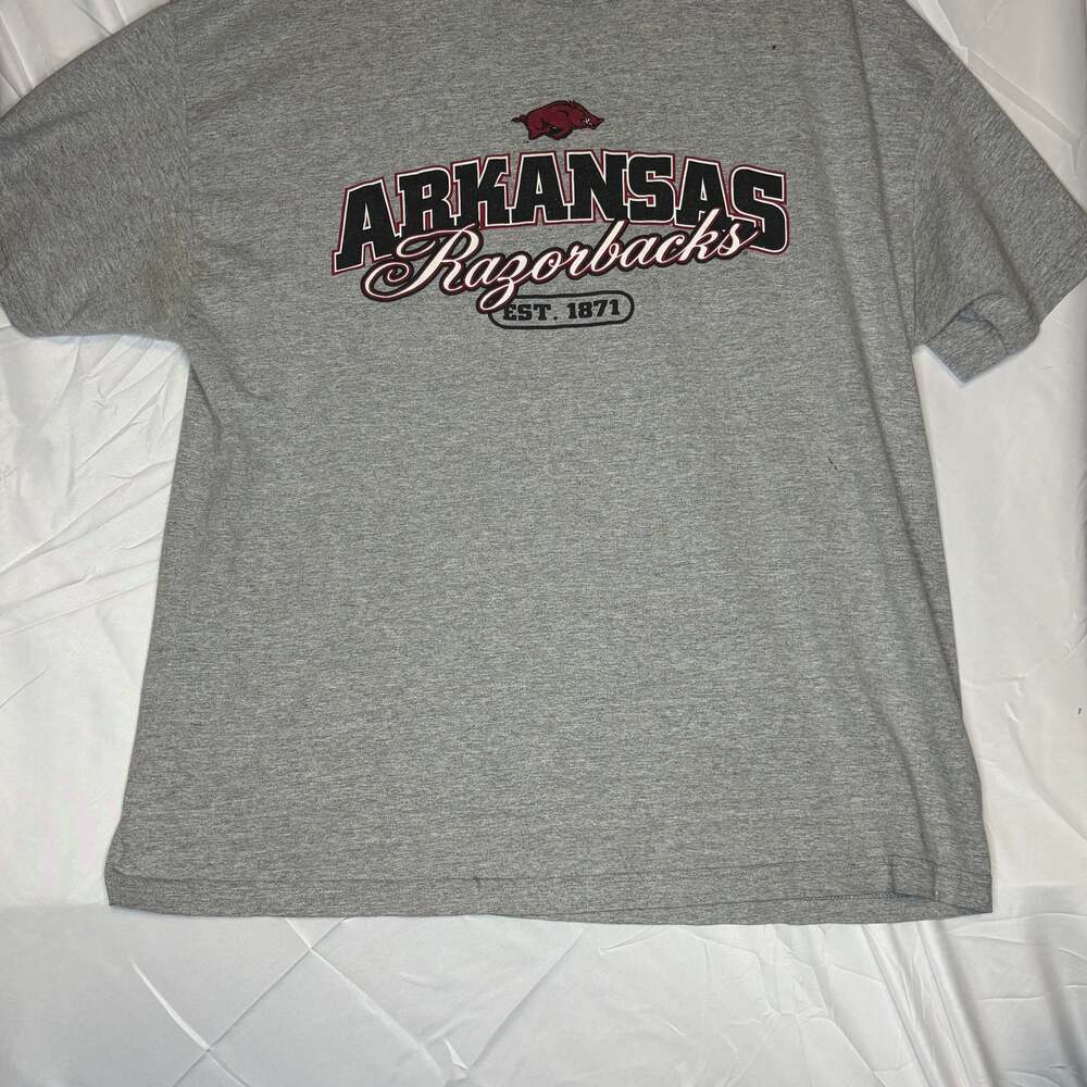 Arkansas Razorbacks Heather Grey Graphic T-Shirt 2XL
